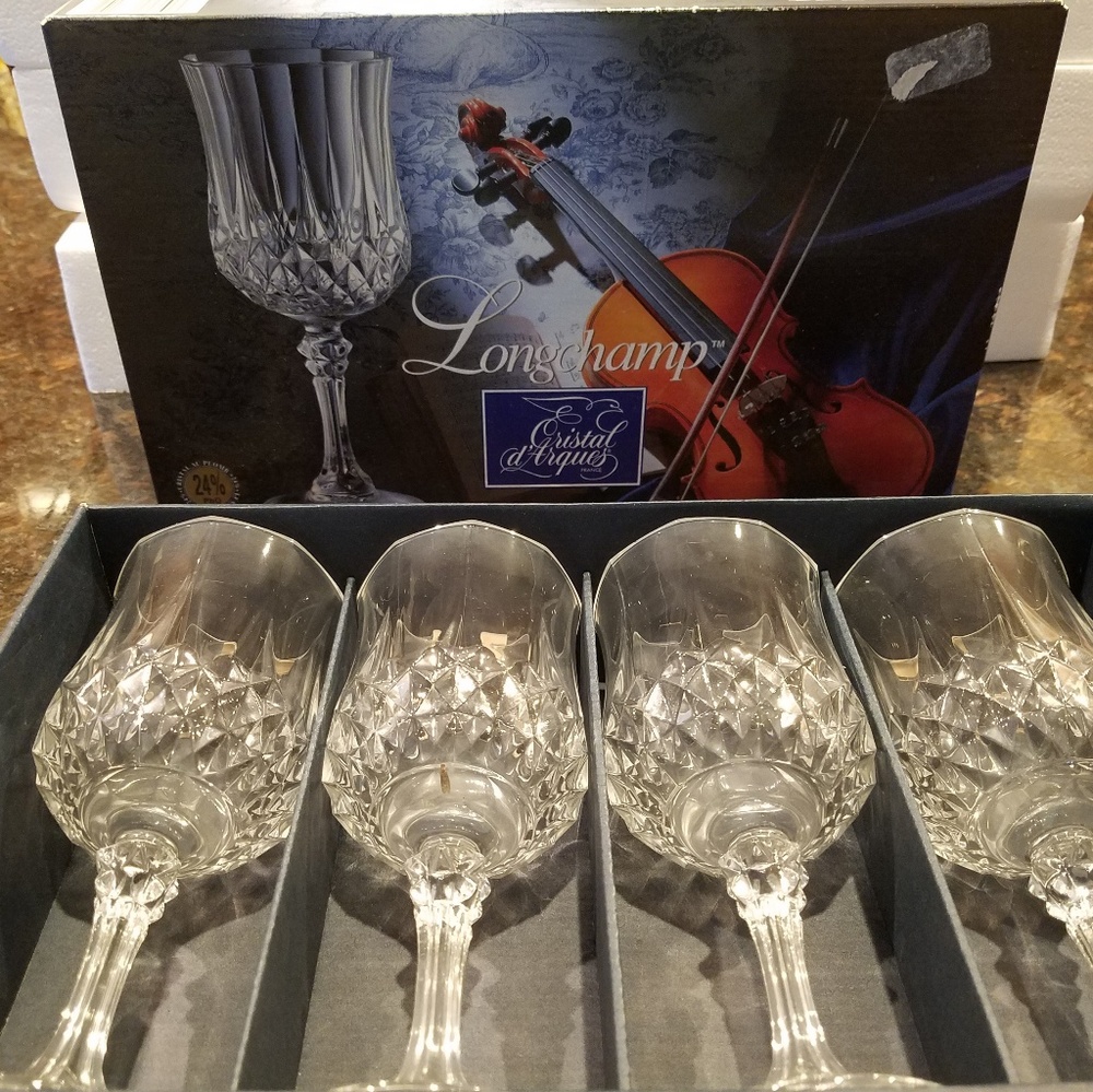 Cristal wine glasses